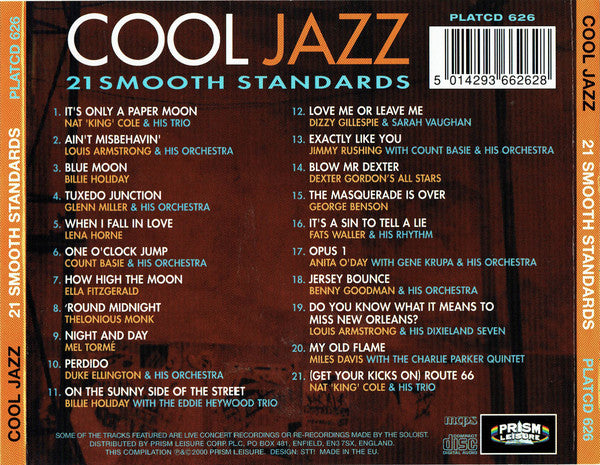 Various : Cool Jazz (21 Smooth Standards) (CD, Comp)