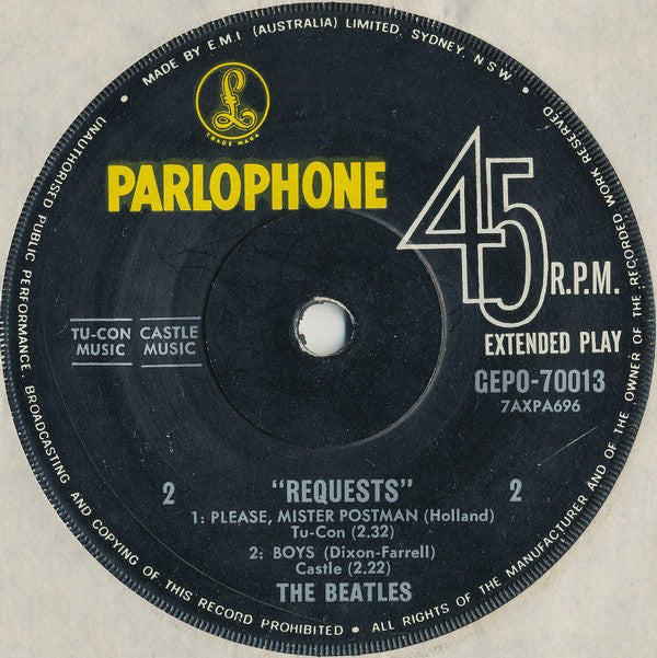 The Beatles : Requests (7", EP)