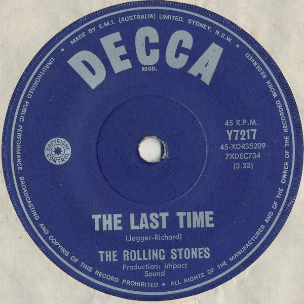 The Rolling Stones : The Last Time (7", Single)