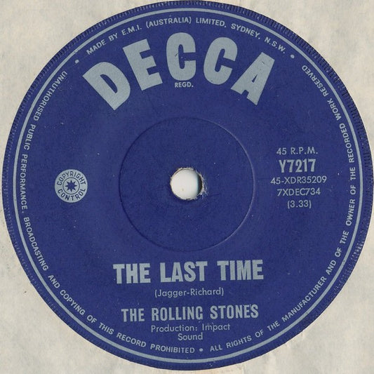 The Rolling Stones : The Last Time (7", Single)