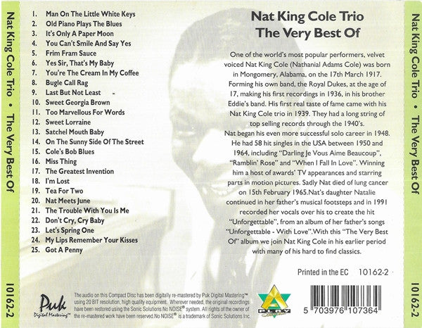 The Nat King Cole Trio : The Very Best Of (CD, Comp, RM)