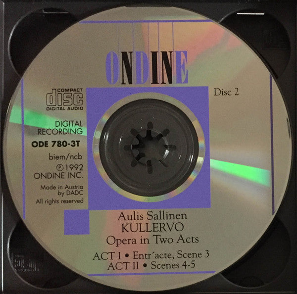 Suomen Kansallisoopperan Orkesteri & Suomen Kansallisoopperan Kuoro, Ulf Söderblom, Aulis Sallinen : Kullervo (3xCD, Album)