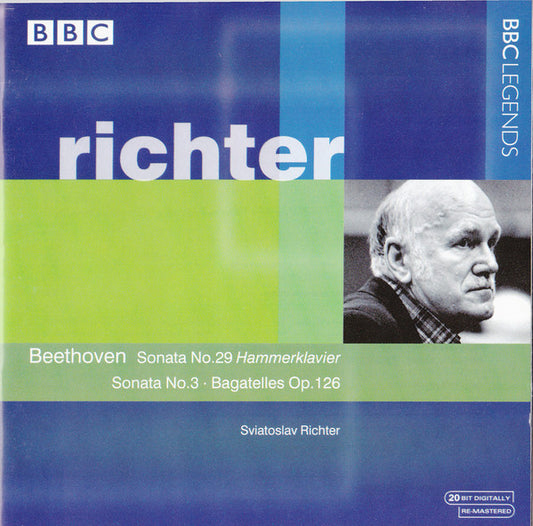 Sviatoslav Richter, Ludwig van Beethoven : Sonatas No.29 Hammerklavier, Sonata No.3, Bagatelles Op. 126 (CD, Album, RM)