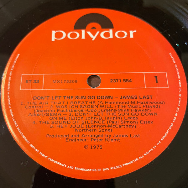 James Last : Don't Let The Sun Go Down (LP)