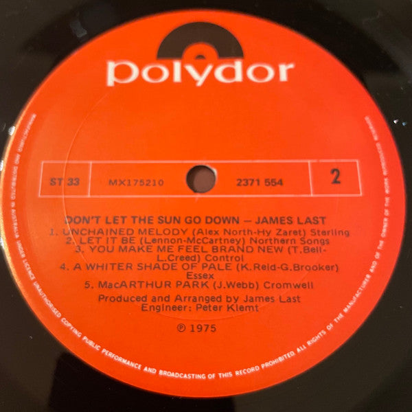James Last : Don't Let The Sun Go Down (LP)