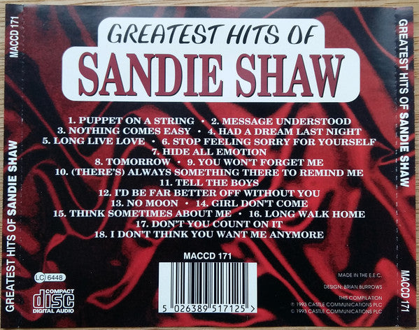 Sandie Shaw : Greatest Hits of (CD, Comp)