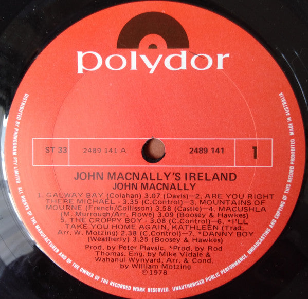 John MacNally : John MacNally's Ireland (LP, Comp)