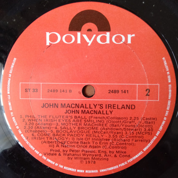 John MacNally : John MacNally's Ireland (LP, Comp)