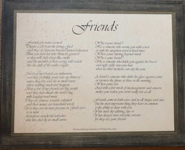 Kamahl : Friends (LP, Album, Mat)