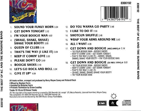 KC And The Sunshine Band* : The Best Of KC And The Sunshine Band (CD, Comp)