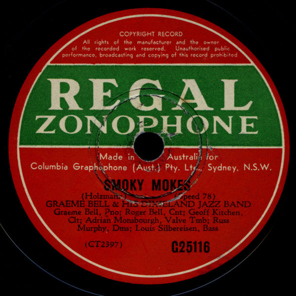 Graeme Bell And His Dixieland Jazz Band : Smoky Mokes / Ugly Child (Shellac, 10")