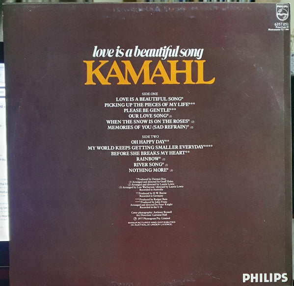 Kamahl : Love Is A Beautiful Song (LP, Album)