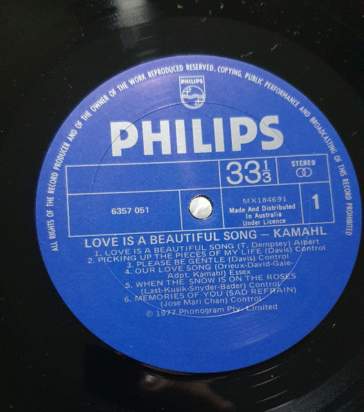 Kamahl : Love Is A Beautiful Song (LP, Album)