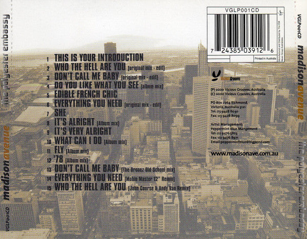 Madison Avenue : The Polyester Embassy (CD, Album)