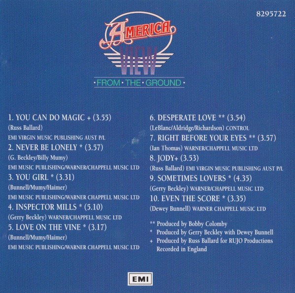 America (2) : View From The Ground (CD, Album, RE)