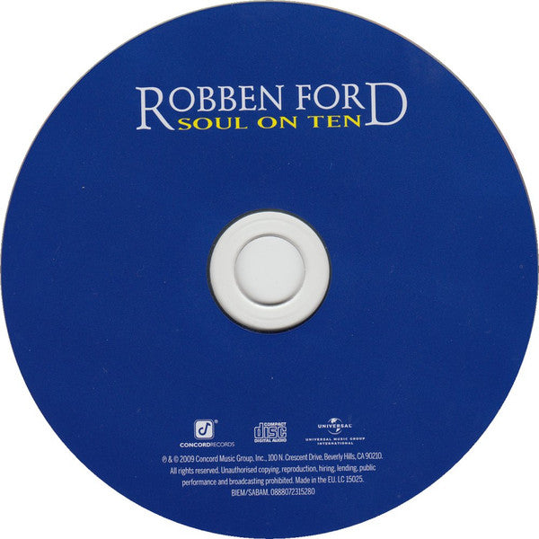 Robben Ford : Soul On Ten (CD, Album)