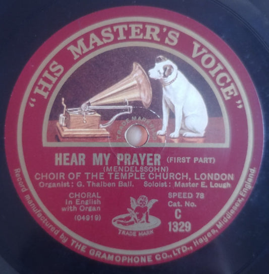 Choir Of The Temple Church, London* : Hear My Prayer (Shellac, 12")