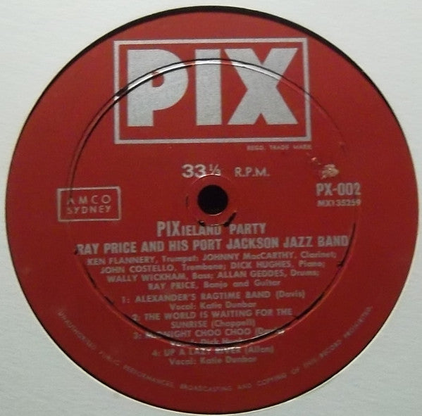 Ray Price (6) And His Port Jackson Jazz Band* : PIXieland Party (10", Album, Mono)