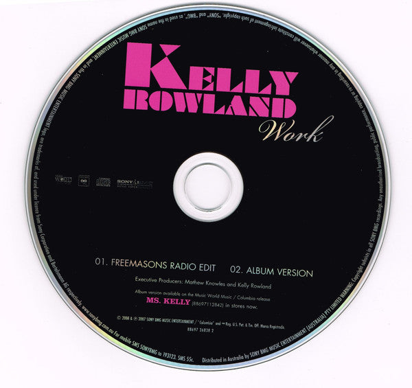 Kelly Rowland : Work (CD, Single)
