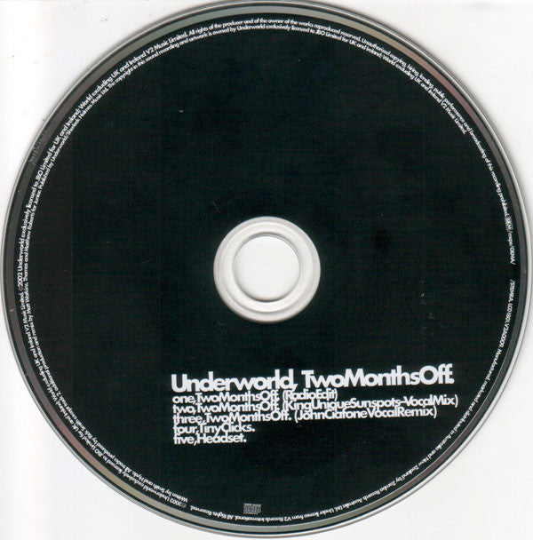 Underworld : Two Months Off (CD, Single, Ltd)