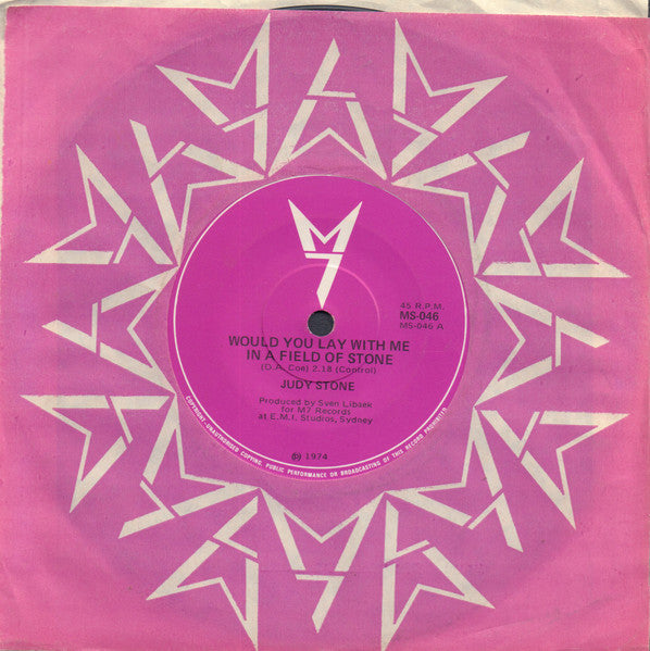 Judy Stone : Would You Lay With Me In A Field Of Stone (7", Single)