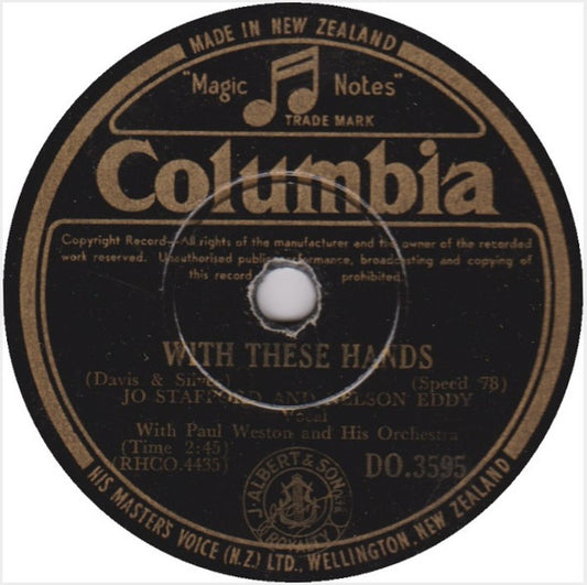 Jo Stafford And Nelson Eddy : With These Hands / Till We Meet Again (Shellac, 10")