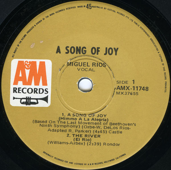 Miguel Ríos : A Song Of Joy (7", EP)