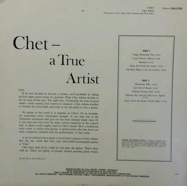 Chet Atkins : Chet (LP, Comp)