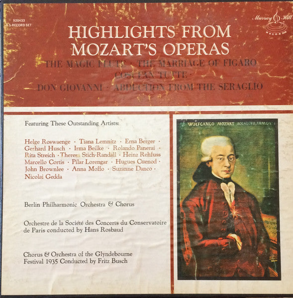 Various : Highlights From Mozart's Operas (5xLP + Box, Comp)