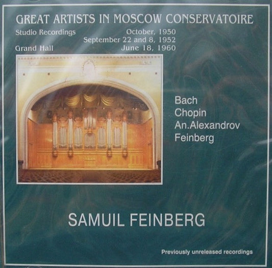 Samuil Feinberg : Bach, Chopin, An. Alexandrov, Feinberg (CD, Comp)