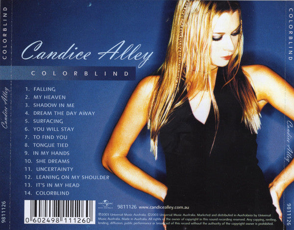 Candice Alley : Colorblind (CD, Album)
