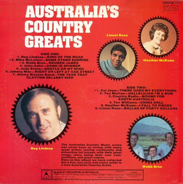 Various : Australia's Country Greats (LP, Comp)