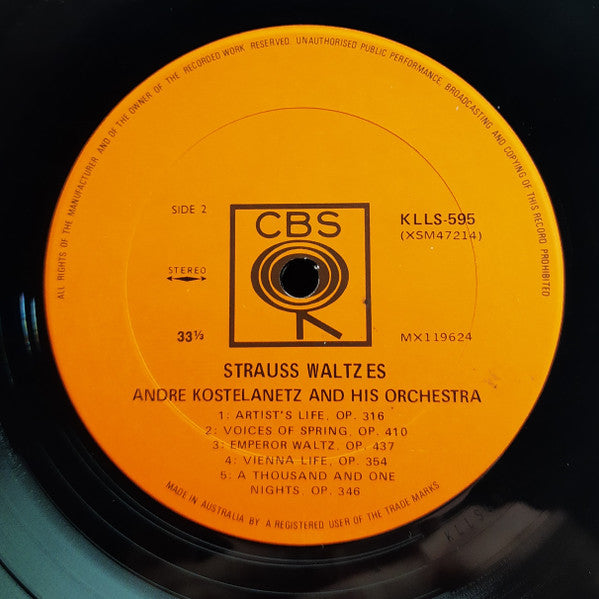 Andre Kostelanetz And His Orchestra* : Strauss Waltzes (LP, Album)