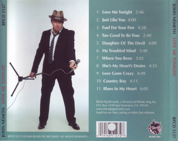 John Németh : Love Me Tonight (CD, Album)