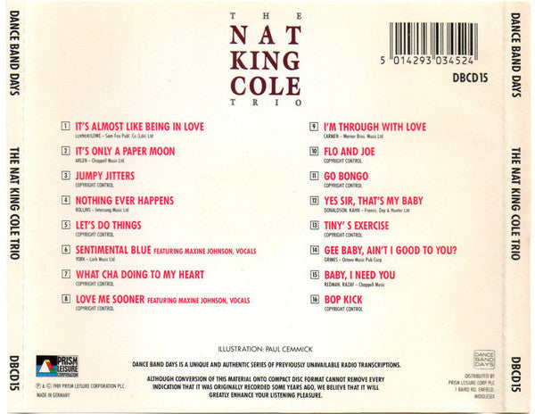 The Nat King Cole Trio : It's Almost Like Being In Love (CD, Comp)