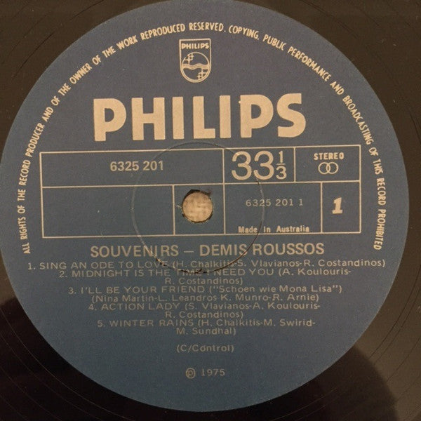 Démis Roussos* : Souvenirs (LP, Album)