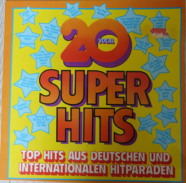 Unknown Artist : 20 Vocal Super Hits (LP, Album)