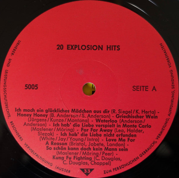 Unknown Artist : 20 Vocal Super Hits (LP, Album)