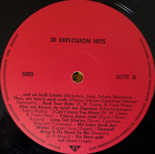 Unknown Artist : 20 Vocal Super Hits (LP, Album)