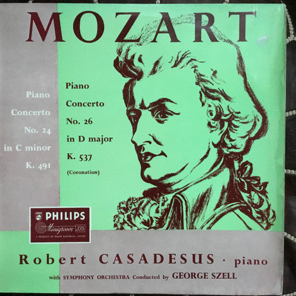 Mozart*, Casadesus*, George Szell : Piano Concerto No. 24 & 26 (LP, Mono)