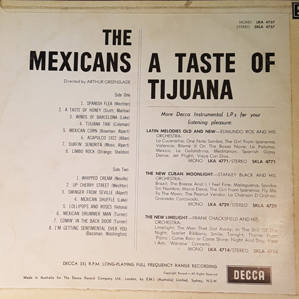 The Mexicans : A Taste Of Tijuana (LP, Album)
