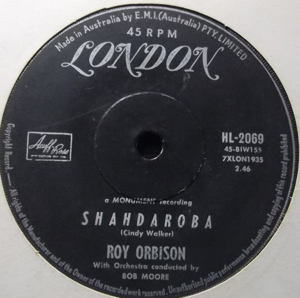 Roy Orbison : In Dreams / Shadaroba (7", Single)