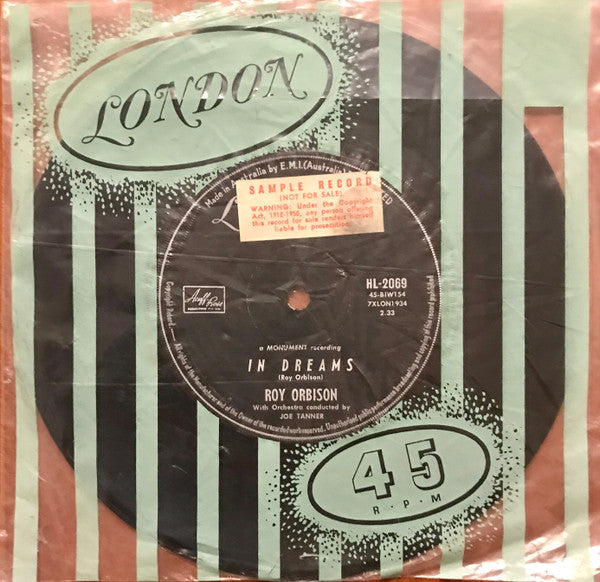 Roy Orbison : In Dreams / Shadaroba (7", Single)