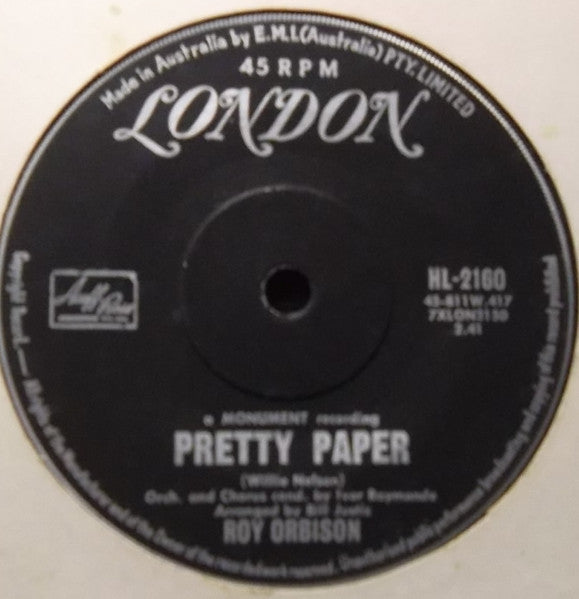 Roy Orbison : Pretty Paper / Beautiful Dreamer (7", Single)