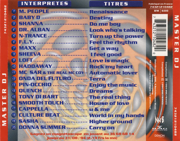 Various : Master DJ (CD, Comp, Mixed)
