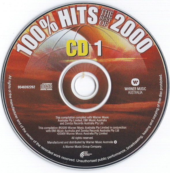 Various : 100% Hits The Best Of 2000 (2xCD, Comp)