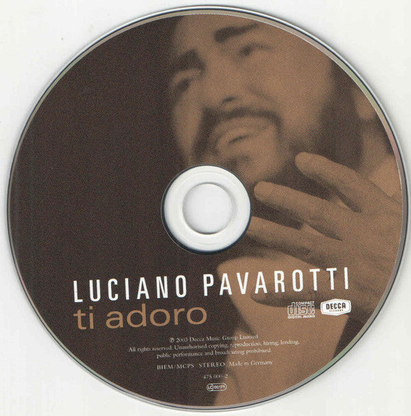 Luciano Pavarotti : Ti Adoro (CD, Album)