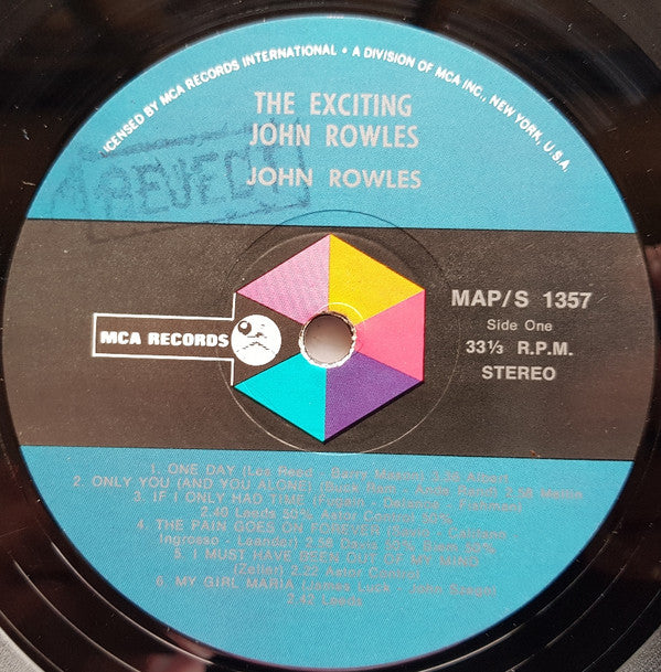 John Rowles : The Exciting John Rowles (LP, Album)