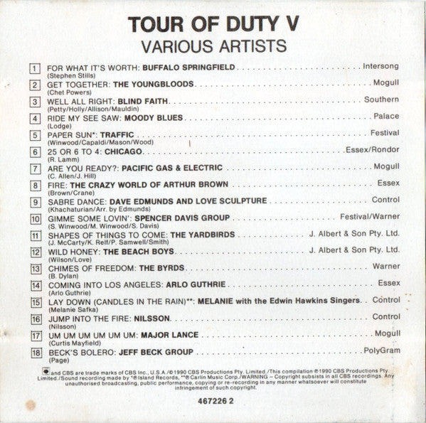 Various : Tour Of Duty V (CD, Comp)