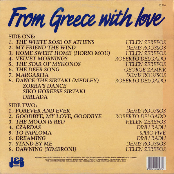 Various : From Greece With Love (LP, Comp)